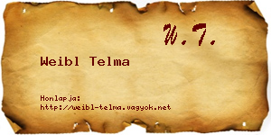 Weibl Telma névjegykártya